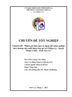Đánh giá hiệu quả sử dụng đất nông nghiệp theo hướng sản xuất hàng hóa tại xã chiềng ly   huyện thuận châu   tỉnh sơn la 