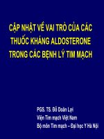 Vai trò của thuốc kháng aldosterone trong các bệnh lý tim mạch
