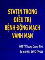 STATIN TRONG điều TRỊ BỆNH ĐỘNG MẠCH VÀNH mạn