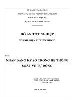 Nhận dạng ký tự số trong hệ thống kiểm soát vé tự động