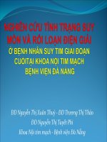 Tình trạng suy mòn và rối loạn điện giải ở bệnh nhân suy tim giai đoạn cuối tại BV đà nẵng