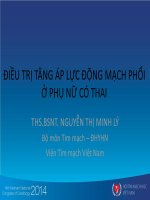 ĐIỀU TRỊ TĂNG áp lực ĐỘNG MẠCH PHỔI ở PHỤ nữ có THAI