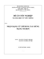 Nhận dạng cử chỉ bàn tay dùng mạng nơ ron