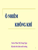 Bài giảng ô nhiễm không khí   ths BS  phan thị trung ngọc