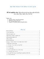 Đề tài nghiên cứu   phát triển du lịch tại khu quần thể kiến trúc chùa thầy, quốc oai, hà nội