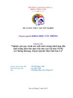 Nghiên cứu quy trình sản xuất môi trường thích hợp đến nuôi trồng nâm bào ngư trên mạt cưa tại bản nà hỳ xã chiềng khoang, huyện quỳnh nhai, tỉnh sơn la