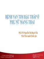 BỆNH VAN TIM hậu THẤP ở PHỤ nữ MANG THAI