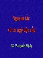 Bài giảng xử lý ngộ độc cấp   GS TS  nguyễn thị dụ