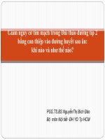 Giảm nguy cơ tim mạch trong đái tháo đường típ 2 bằng can thiệp vào đường huyết sau ăn