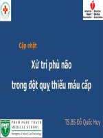 XỬ TRÍ PHÙ não TRONG đột QUỴ THIẾU máu cấp