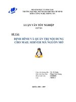 Định hình và quản trị nội dung cho mail server mã nguồn mở