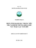 Phân tích danh mục thuốc tiêu thụ tại bệnh viện đa khoa khu vực ngọc lặc năm 2009