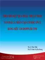 Kết quả phẫu thuật thay van hai lá sử dụng van cơ học on x đánh giá bằng siêu âm doppler tim