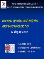 ĐIỀU TRỊ và dự PHÒNG HUYẾT KHỐI TĨNH MẠCH sâu ở NGƯỜI CAO TUỔI