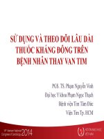 Sử dụng và theo dõi lâu dài thuốc kháng đông trên bệnh nhân thay van tim