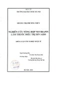 Nghiên cứu tổng hợp nevirapin làm thuốc điều trị HIV AIDS