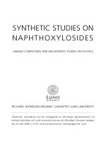 synthetic studies on naphthoxylosides