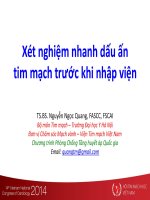 Xét nghiệm nhanh dấu ấn tim mạch POC trong cấp cứu trước khi nhập viện