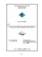 Luận văn tốt nghiệp  dạy học với sự hỗ trợ của công nghệ thông tin – các giáo án thực nghiệm dạy học toán 10