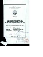 Phân tích hoạt động đấu thầu thông qua khảo sát quy trình và kết quả đấu thầu tại một số bệnh viện giai đoạn 2005   2007