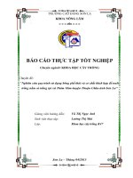 Nghiên cứu quy trình sử dụng bông phế thải và cơ chất thích hợp để nuôi trồng nấm sò trắng tại xã thôm mòn huyện thuận châu tỉnh sơn la 