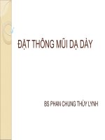 Bài giảng đặt thông mũi dạ dày   BS  phan chung thùy linh