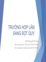 TRƯỜNG hợp lâm SÀNG đột QUỴ