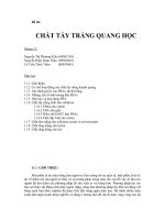 đê tài   chất tẩy trắng quang học