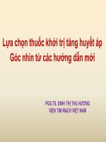 Lựa chọn thuốc khởi trị tăng huyết áp góc nhìn từ các hướng dẫn mới