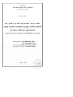 Phân tích sự biến động giá thuốc nhập khẩu trong năm 2007 tại một số nhà thuốc tư nhân trên địa bàn hà nội