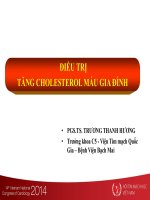 ĐIỀU TRỊ TĂNG CHOLESTEROL máu GIA ĐÌNH