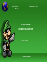 BÀI THẢO LUẬN NHÓM GIAI đoạn KAINOZOI 