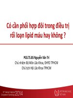 Có cần phối hợp đôi trong điều trị rối loạn lipid máu hay không