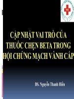 Vai trò của thuốc chẹn beta trong hội chứng mạch vành cấp