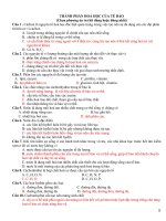 Trắc nghiệm sinh học 9 hay có đáp án 