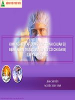 KINH NGHIỆM áp DỤNG QUY TRÌNH CHUẨN bị BỆNH NHÂN TRƯỚC mổ TIM hở có CHUẨN bị tại BV VIỆT đức