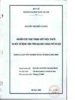 Nghiên cứu thực trạng giới thiệu thuốc tại một số bệnh viện trên địa bàn thành phố hà nội