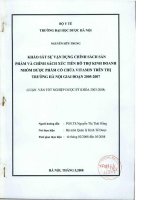 Khảo sát sự vận dụng chính sách sản phẩm và chính sách xúc tiến hỗ trợ kinh doanh nhóm dược phẩm có chứa vitamin trên thị trường hà nội giai đoạn 2005   2007