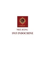 TÌM HIỂU về NHÀ HÀNG 1915 INDOCHINE