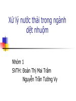 bài giảng xử lý nước thải trong ngành dệt nhuộm