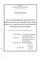 Phân tích chi phí thuốc trong điều trị bệnh đái tháo đường cho bệnh nhân có bảo hiểm y tế tại khoa nội tiết   đái tháo đường bệnh viện bạch mai năm 2008