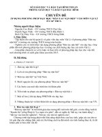 ÁP DỤNG PHƯƠNG PHÁP dạy học “bàn TAY nặn bột” vào môn vật lí ở cấp THCS