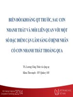 Biến đổi khoảng QT trước, sau cơn nhanh thất và mối liên quan với một số đặc điểm cận lâm sàng ở bệnh nhân có cơn nhanh thất thoáng qua