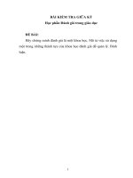 BÀI KIỂM TRA GIỮA kỳ học phần đánh giá trong giáo dục 