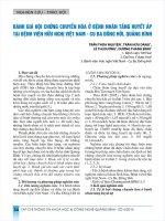 Đánh giá hội chứng chuyển hóa ở bệnh nhân tăng huyết áp
