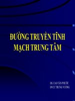ĐƯỜNG TRUYỀN TĨNH MẠCH TRUNG tâm