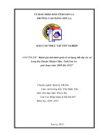 Đánh giá tình hình quản lý sử dụng đất cấp xã, xã long hẹ, huyện thuận châu, tỉnh sơn la giai đoạn năm 2008 đến 2012 