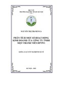 Phân tích một số hoạt động kinh doanh của công ty TNHH một thành viên DPTW1