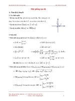 CHUYÊN ĐỀ MẶT PHẲNG TỌA ĐỘ