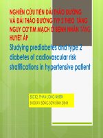 Tiền đái tháo đường và đái tháo đường týp 2 tăng theo nguy cơ tim mạch ở người tăng huyết áp